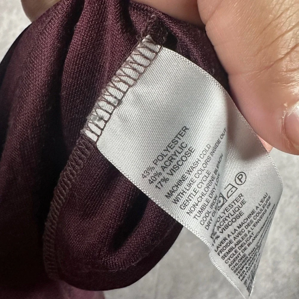 Tommy Bahama Men L Burgundy Heathered Quarter Zip Pullover Sweater Large 1/4 Zip